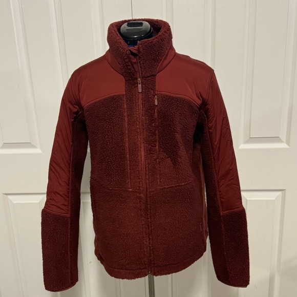 Lululemon textured fleece full zip jacket sz 14 in date brown - Picture 6 of 9